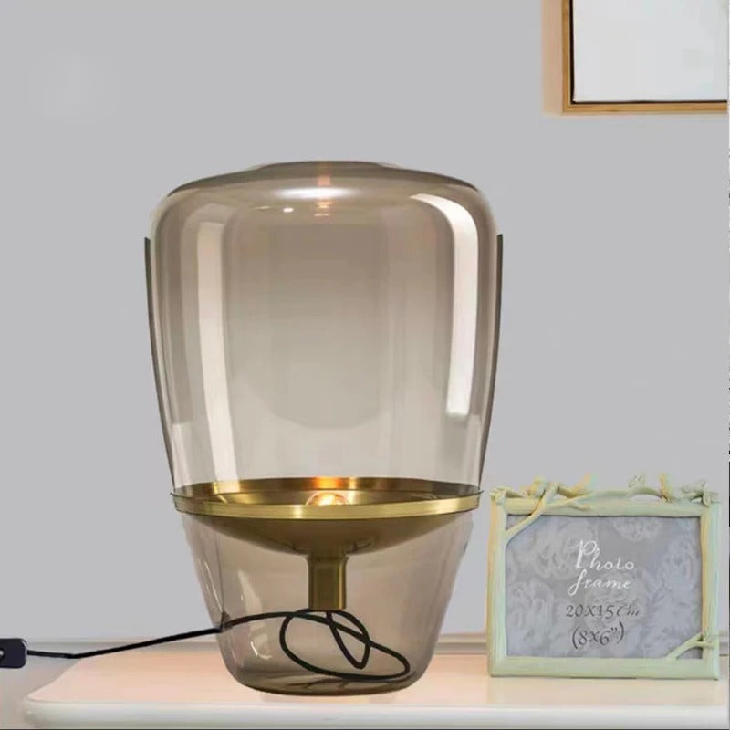 Glazen tafellamp voor de woonkamer - elegante binnenverlichting