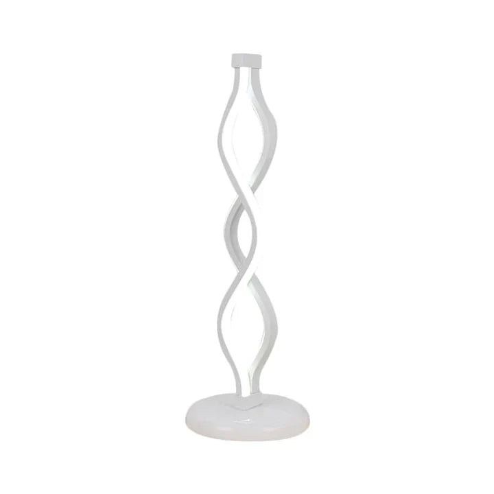 Lichte elegantie - witte spiraalvormige led-tafellamp