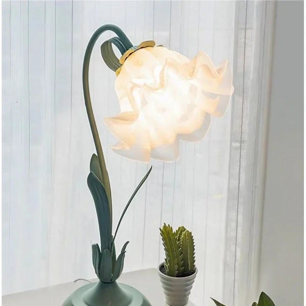 Vintage verstelbare bloemen tafellamp