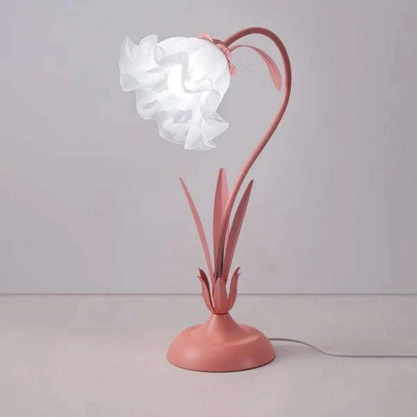 Vintage verstelbare bloemen tafellamp