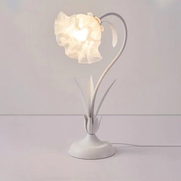 Vintage verstelbare bloemen tafellamp