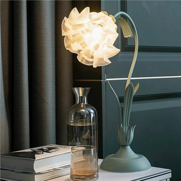 Vintage verstelbare bloemen tafellamp