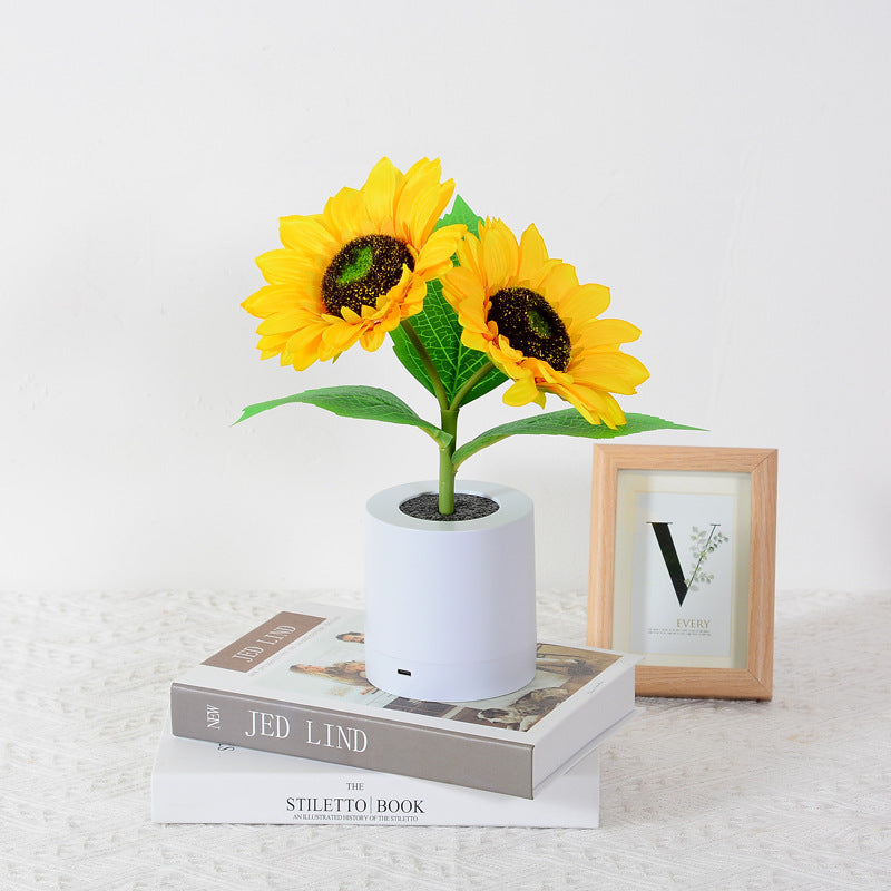 Glinsterende zonnebloemlamp