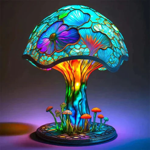 Fantasielamp | mooie & rustgevende glas-in-loodlamp | uniek vakmanschap