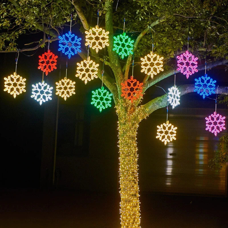 Kerstmis LED waterdichte sneeuwvlok licht