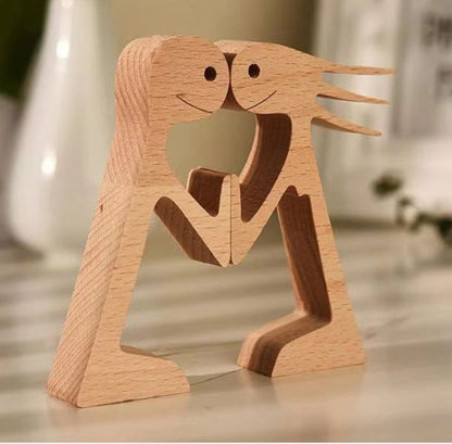 Houten puppy's Scandinavische decoratie