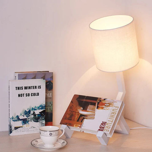 Nordic light - scandinavische tafellamp met geïntegreerde plank