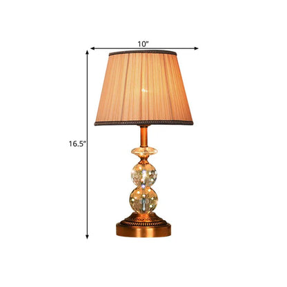 KristalGlow – tischlampe mit konischer form und geschliffenen kristallkugeln