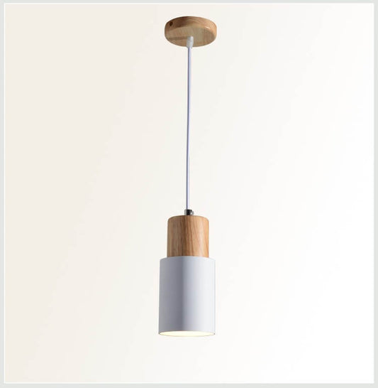 Nordic macaron cilinder aluminium 1-lichts enkele LED hanglamp
