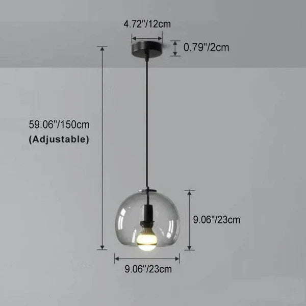 Handgeblazen glazen plafondlamp