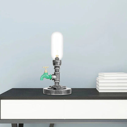 GlowSophie - urn tafellamp in rood en bruin