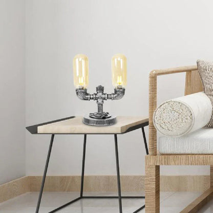 GlowSophie - urn tafellamp in rood en bruin