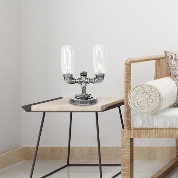 GlowSophie - urn tafellamp in rood en bruin
