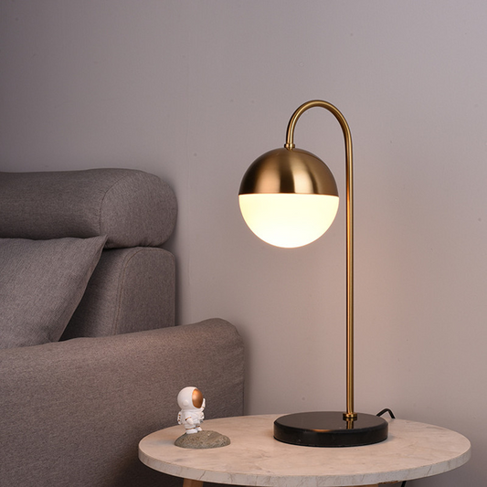 Marshmallow metall glas tischlampe
