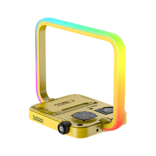 TechGlow – 3-in-1 tafellamp met draadloze oplader, RGB-verlichting en timer