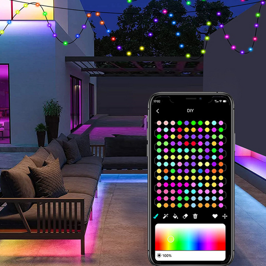 Slimme regenboog led permanent decoratief licht