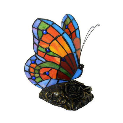 EleganteLicht - elegante tafellamp met vlinderkap en rozenvoet