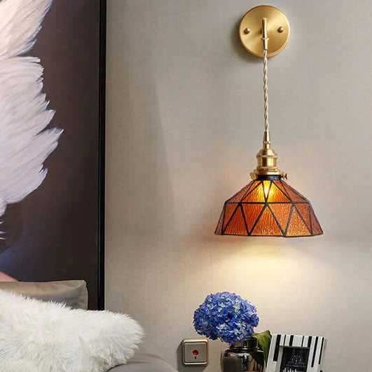 Aquarius - moderne wandlamp van waterrimpelglas in onregelmatige koepelvorm