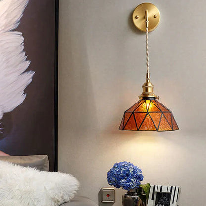 Aquarius - moderne wandlamp van waterrimpelglas in onregelmatige koepelvorm