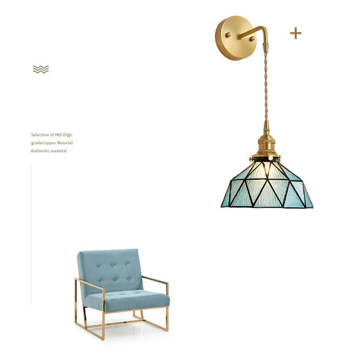 Aquarius - moderne wandlamp van waterrimpelglas in onregelmatige koepelvorm