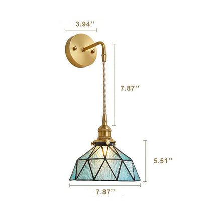 Aquarius - moderne wandlamp van waterrimpelglas in onregelmatige koepelvorm