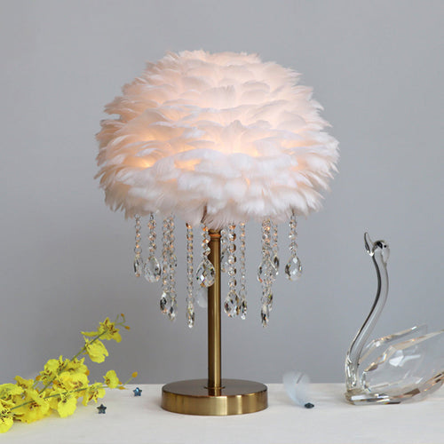 Elegant Light - romantische tafellamp van veerkristal