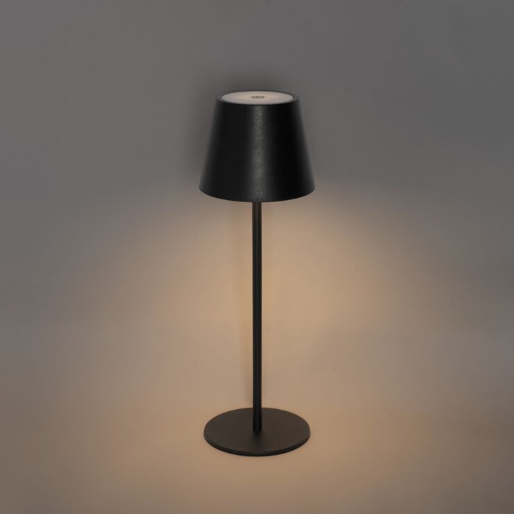 Set van 2 zwarte tafellampen met dimmer en stafunctie – Murdock