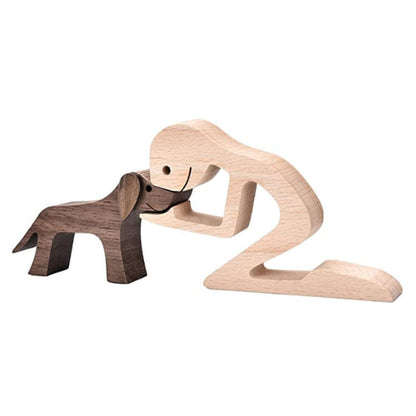 Houten puppy's Scandinavische decoratie