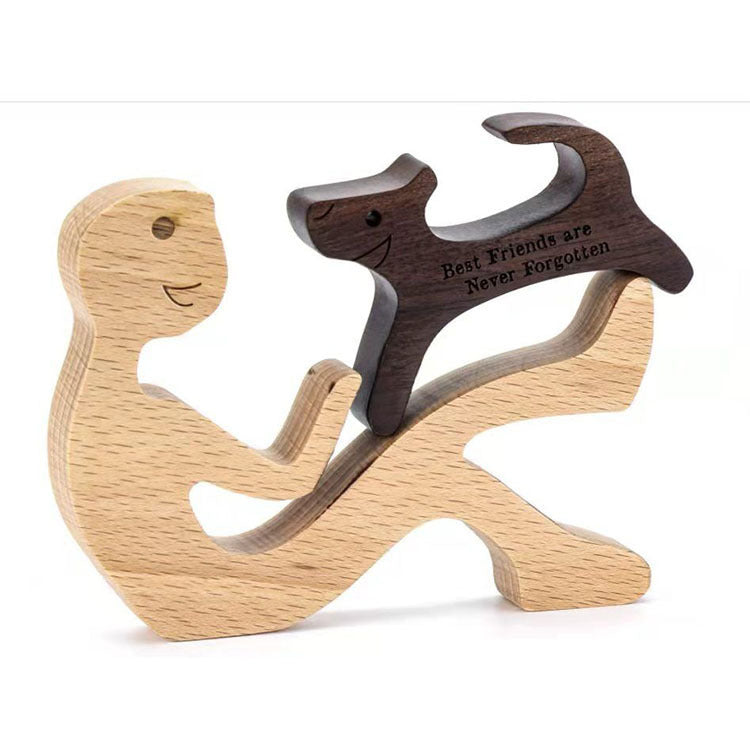 Houten puppy's Scandinavische decoratie
