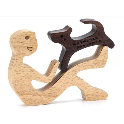 Houten puppy's Scandinavische decoratie