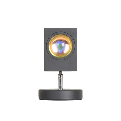 GlowBright - retro tafellamp met zonsondergangmotief