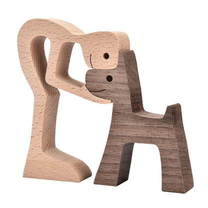 Houten puppy's Scandinavische decoratie