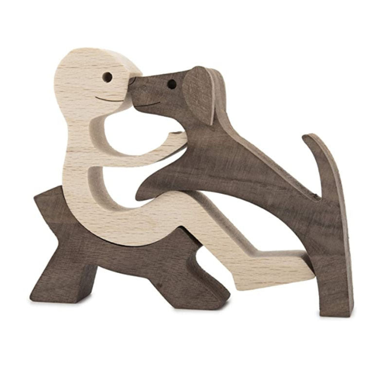 Houten puppy's Scandinavische decoratie