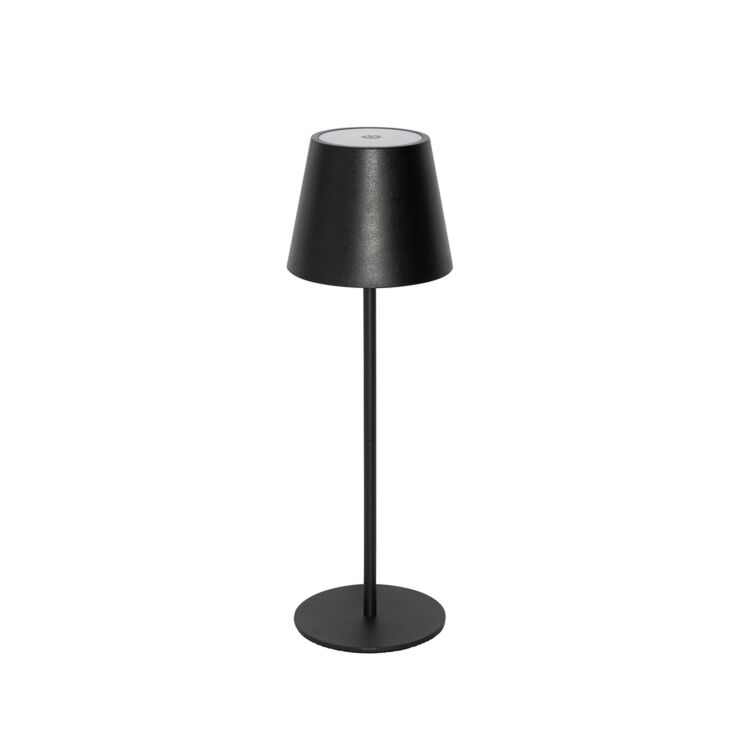 Set van 2 zwarte tafellampen met dimmer en stafunctie – Murdock