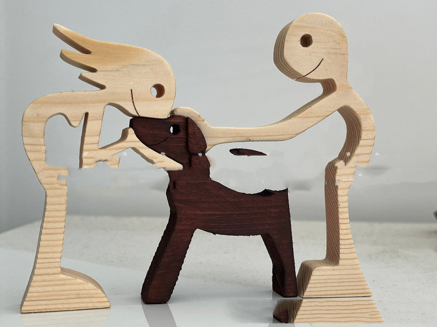 Houten puppy's Scandinavische decoratie