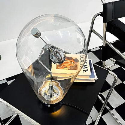 Lumimagnet - industriële magnetische bediening glazen bol tafellamp met touch-dimming