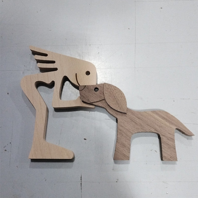 Houten puppy's Scandinavische decoratie