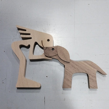 Houten puppy's Scandinavische decoratie