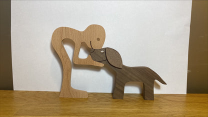 Houten puppy's Scandinavische decoratie