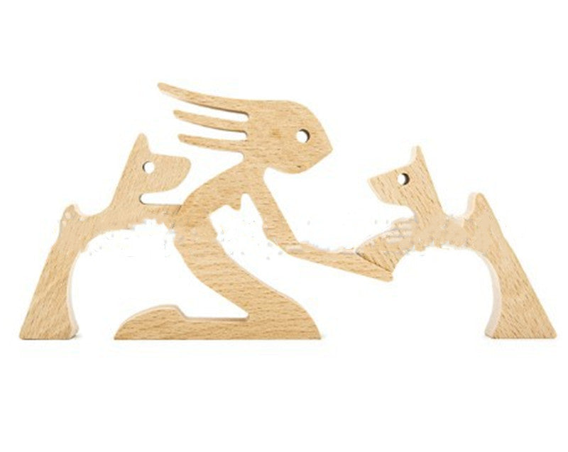 Houten puppy's Scandinavische decoratie