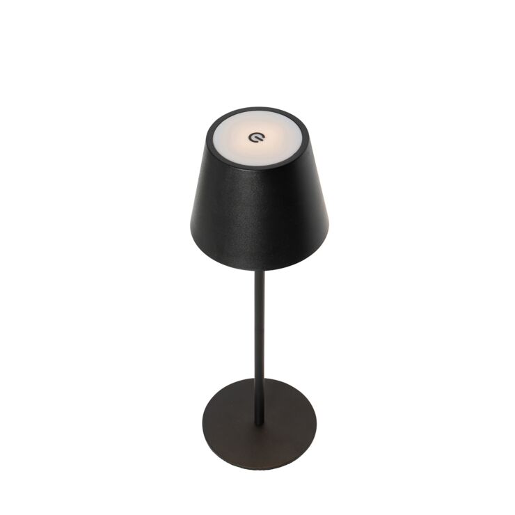 Set van 2 zwarte tafellampen met dimmer en stafunctie – Murdock