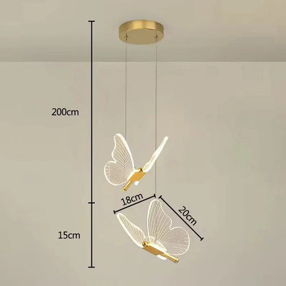 Hanglamp in de vorm van een vlinder