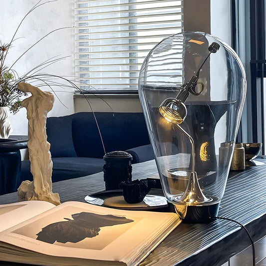 Lumimagnet - industriële magnetische bediening glazen bol tafellamp met touch-dimming