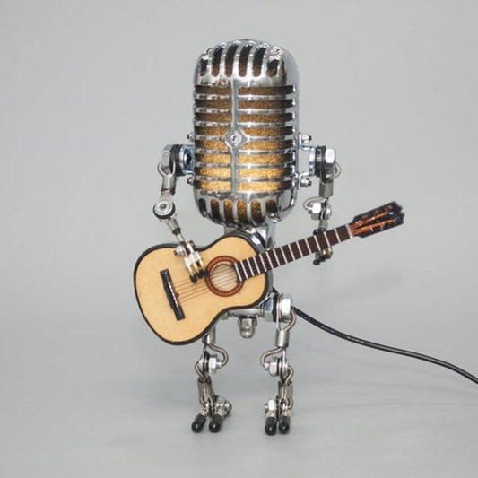 – Vintage netall microfoon robot bureaulamp