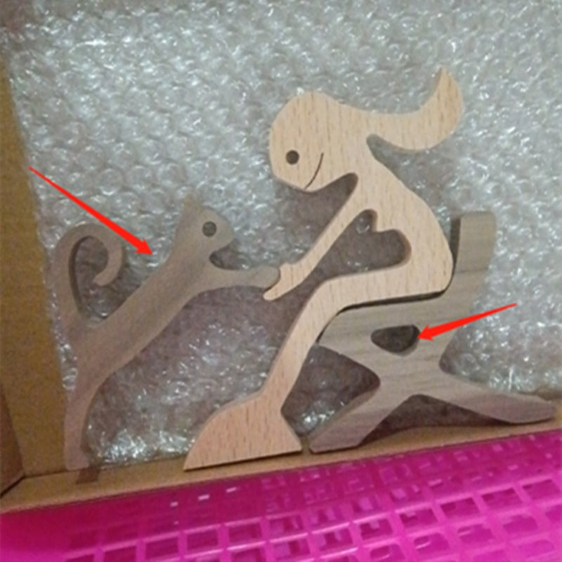 Houten puppy's Scandinavische decoratie