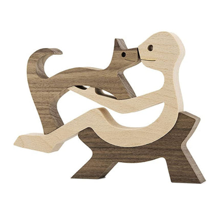 Houten puppy's Scandinavische decoratie