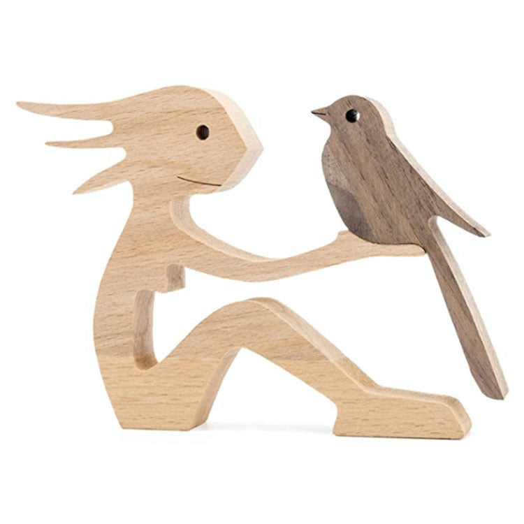Houten puppy's Scandinavische decoratie