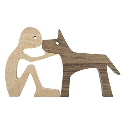 Houten puppy's Scandinavische decoratie