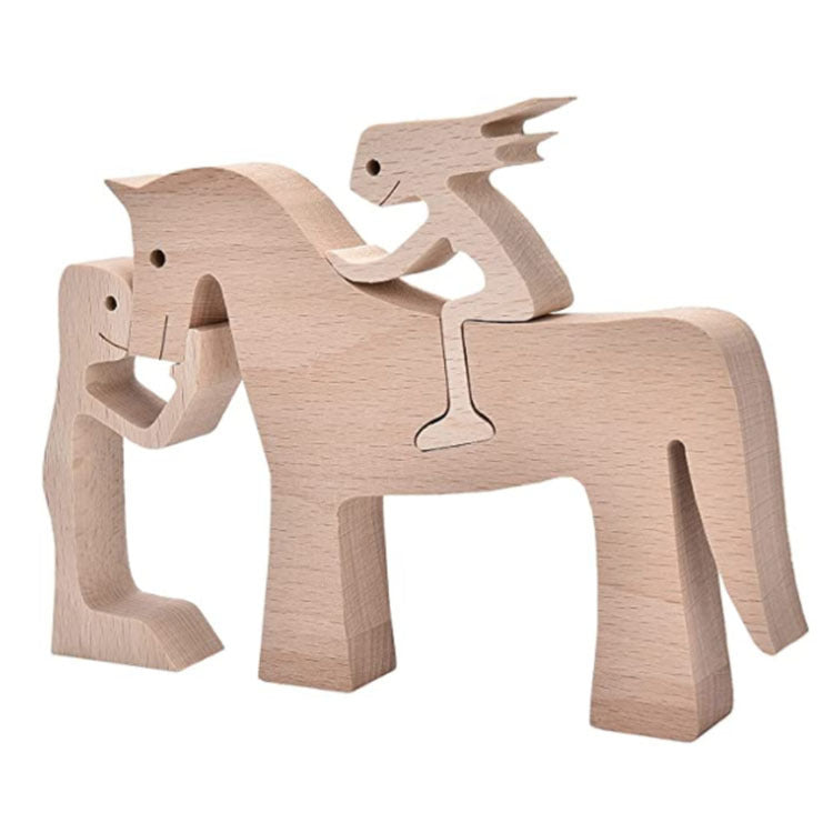 Houten puppy's Scandinavische decoratie