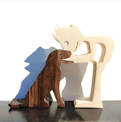 Houten puppy's Scandinavische decoratie